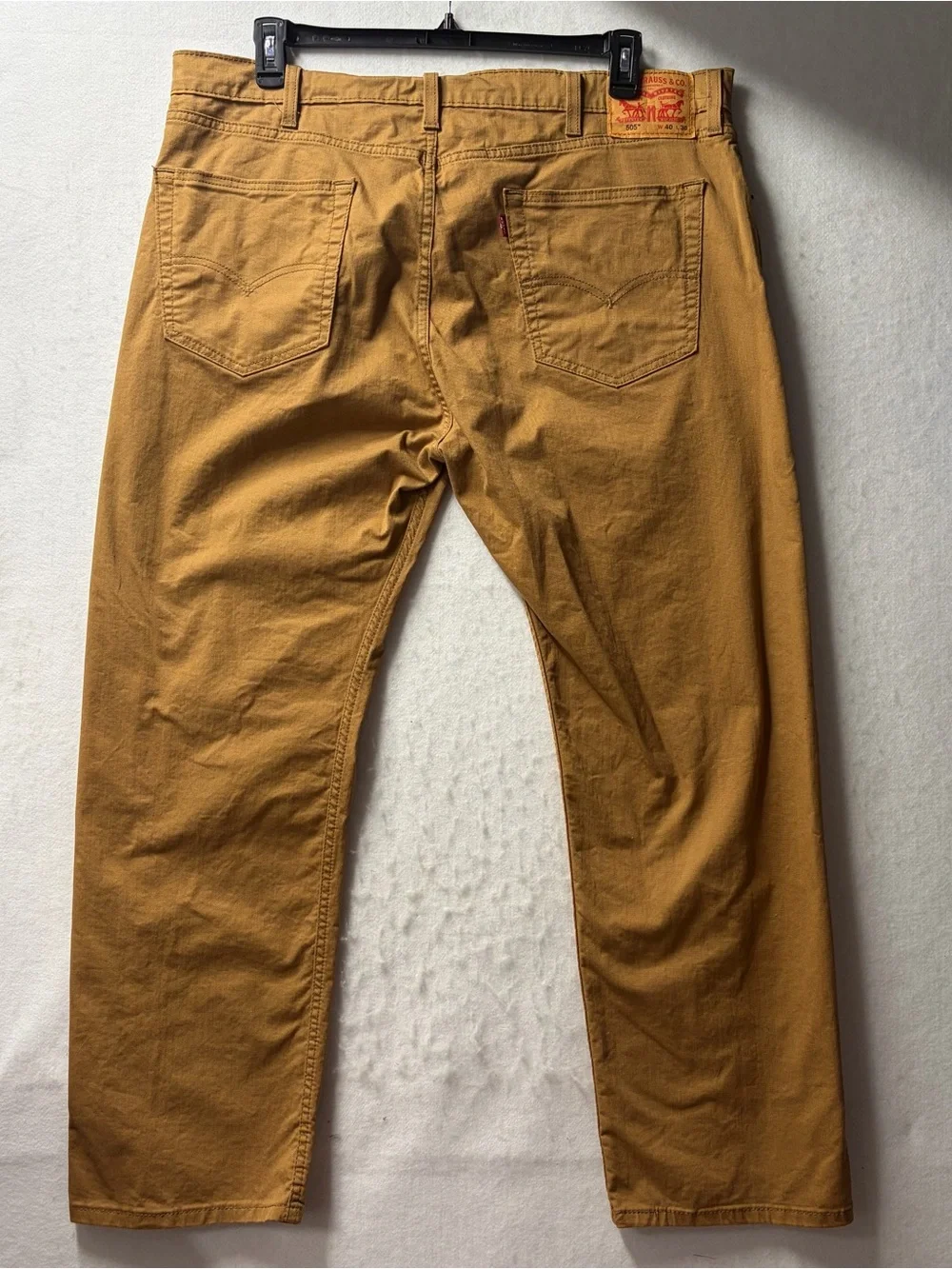 Levis 505 Regular Fit Jeans Mens Size 40 X 30 Tan Brown WaterLess Pants